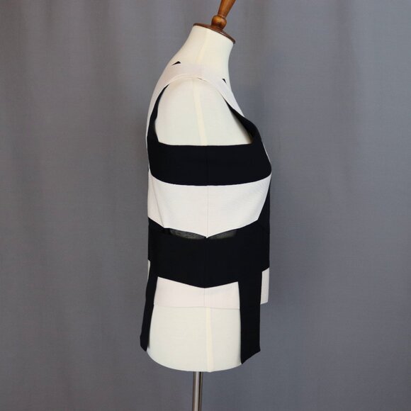 AKRIS Size 8 Layered Contrast Panel Asymmetric Tank Blouse Top - Picture 8 of 15